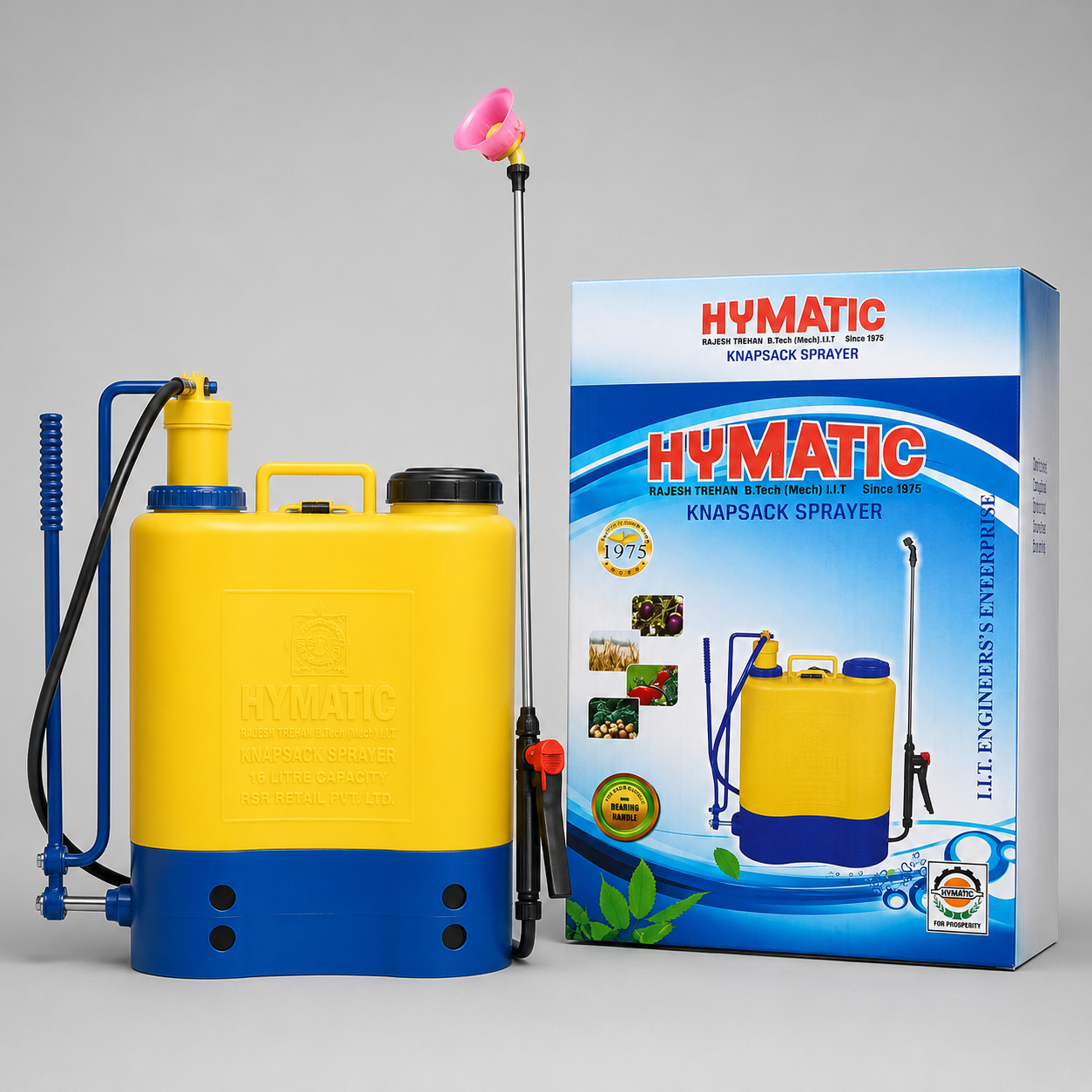 HY-103/BMP Double Bearing Knapsack Sprayer 16 Litre Tank Capacity (Plastic Barrel)