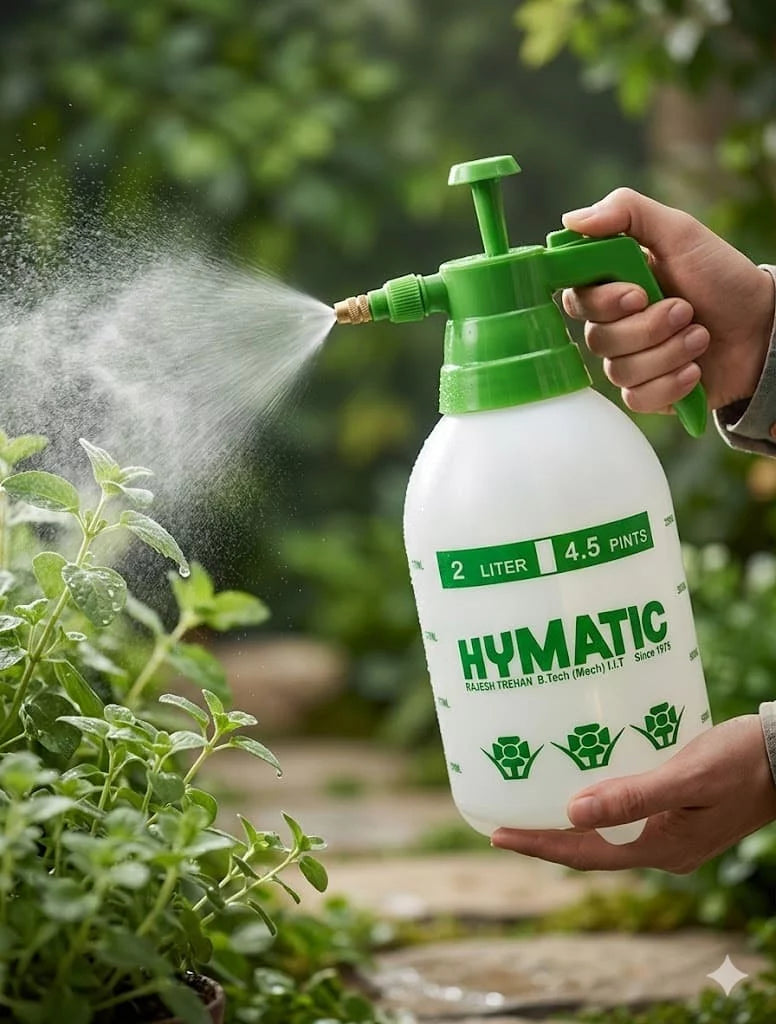 Hymatic 2 Litre Garden Sprayer spraying photo