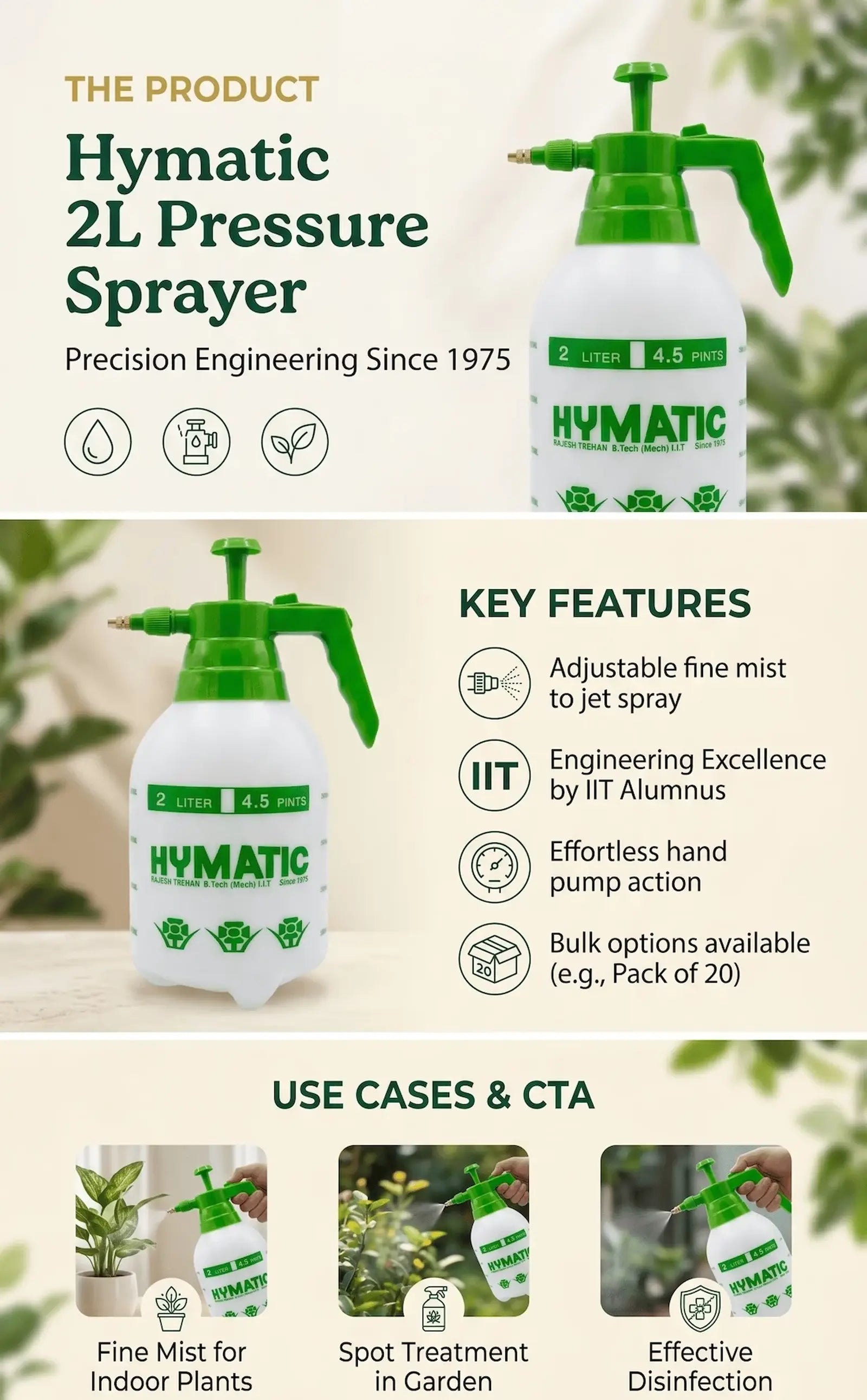 Hymatic 2 Litre Sprayer Garden Leaflet