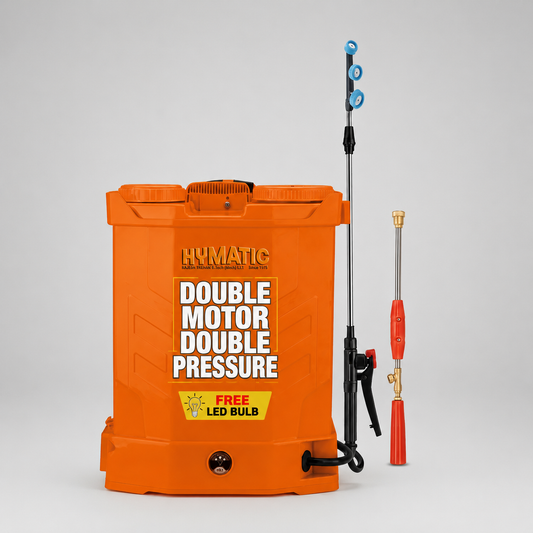 HYMATIC HY-805D Double Motor Battery Sprayer 12V 14AH | 18 Litre Tank Capacity | Agricultural High Pressure Spraying
