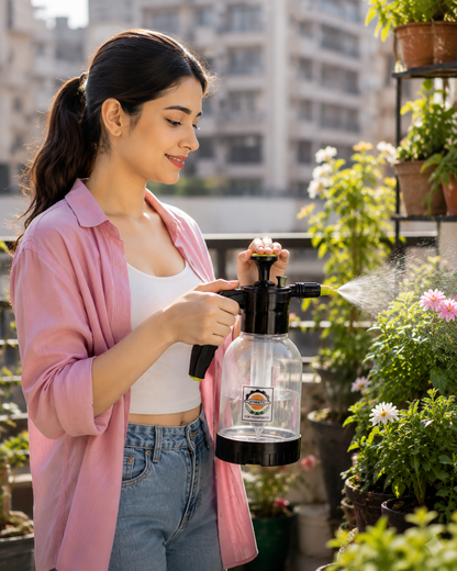 HYMATIC 2 Litre Hand Pressure Sprayer | Adjustable Nozzle Garden & Home Use Sprayer | Robust Quality