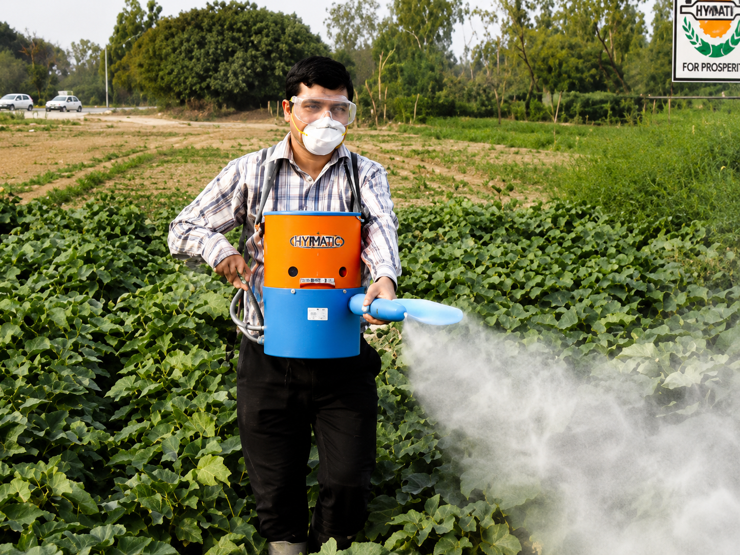 HYMATIC Hand Rotary Duster – Efficient Pest Control for Small and Medium Fields