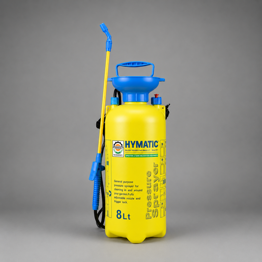 HYMATIC 8 Litre Hand Compression Garden Sprayer (Pack of 6) | Plastic Tank Garden Sanitizer Sprayer