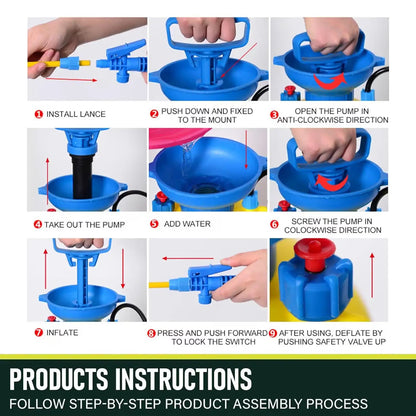 HYMATIC 8 Litre Hand Compression Garden Sprayer (Pack of 6) | Plastic Tank Garden Sanitizer Sprayer