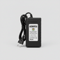 Hymatic charger for battery sprayer adapter with label on a gray background