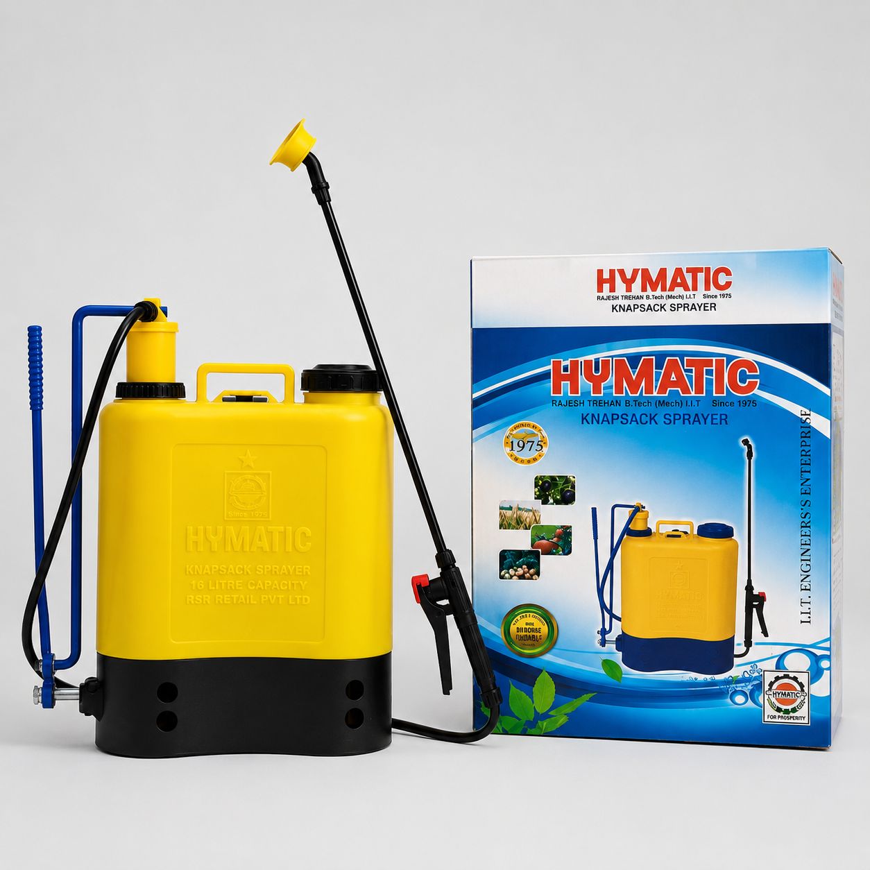 HY-103/BME Double Bearing Knapsack Sprayer 16 Litre Tank Capacity (Plastic & Brass Barrel)
