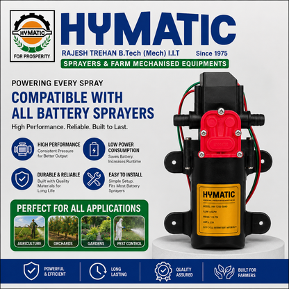 HYMATIC Motor Pump for Battery Sprayer, Disinfection Tunnel & Dispenser