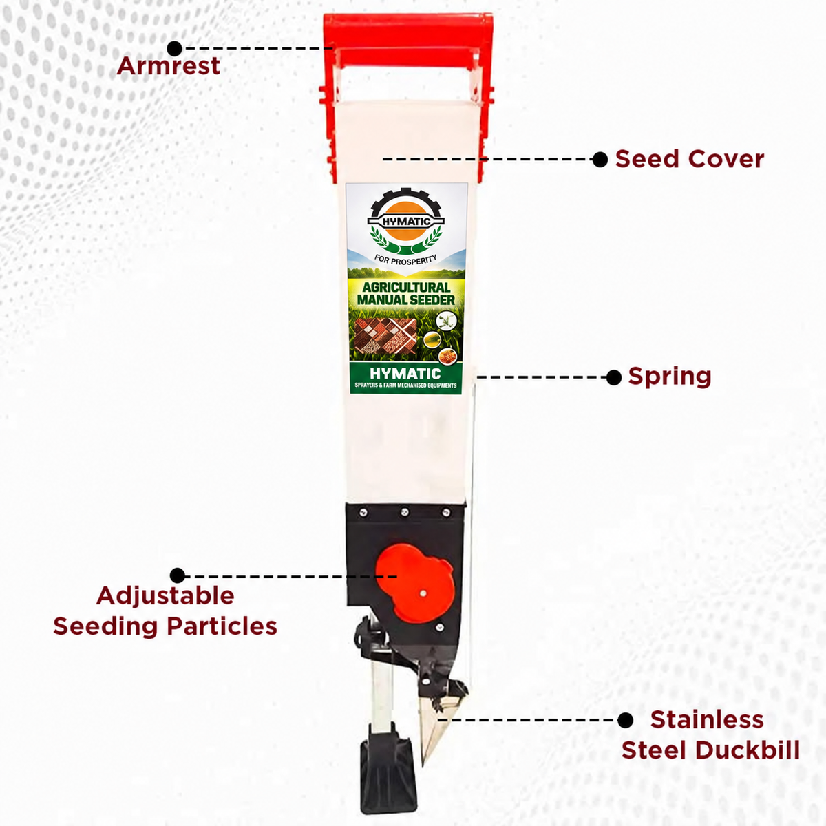 Hymatic Agricultural Single Barrel Adjustable Manual Seeder | HY-S1