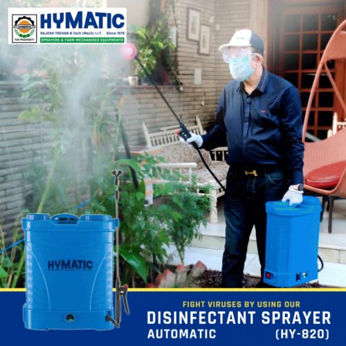 Disinfectant Sprayer Spraying HYMATIC brand RSR AGRO